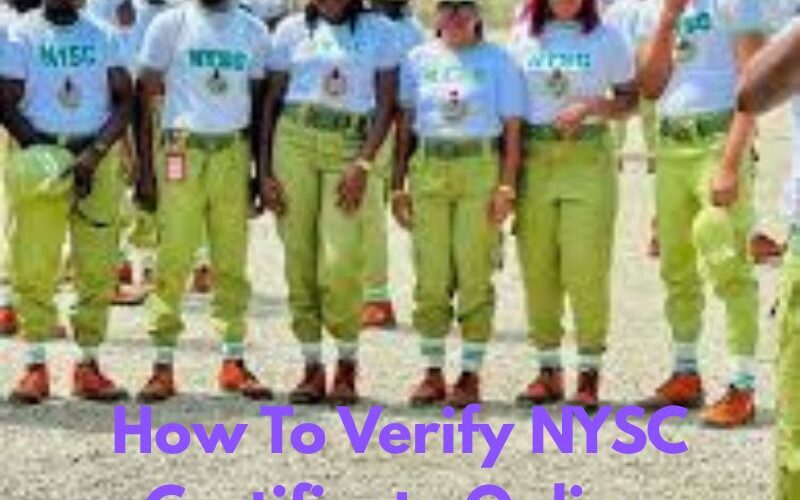 How To Verify NYSC Certificate Online