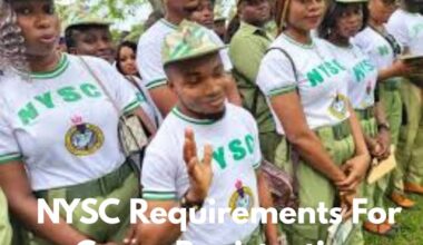 NYSC Requirements For Camp Registration